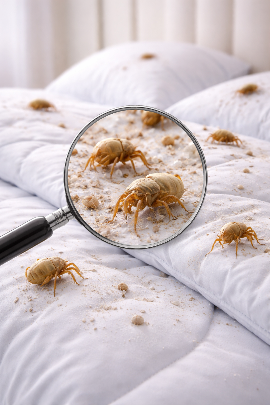 Čistá spálňa a pravidelná starostlivosť o posteľ proti roztočom